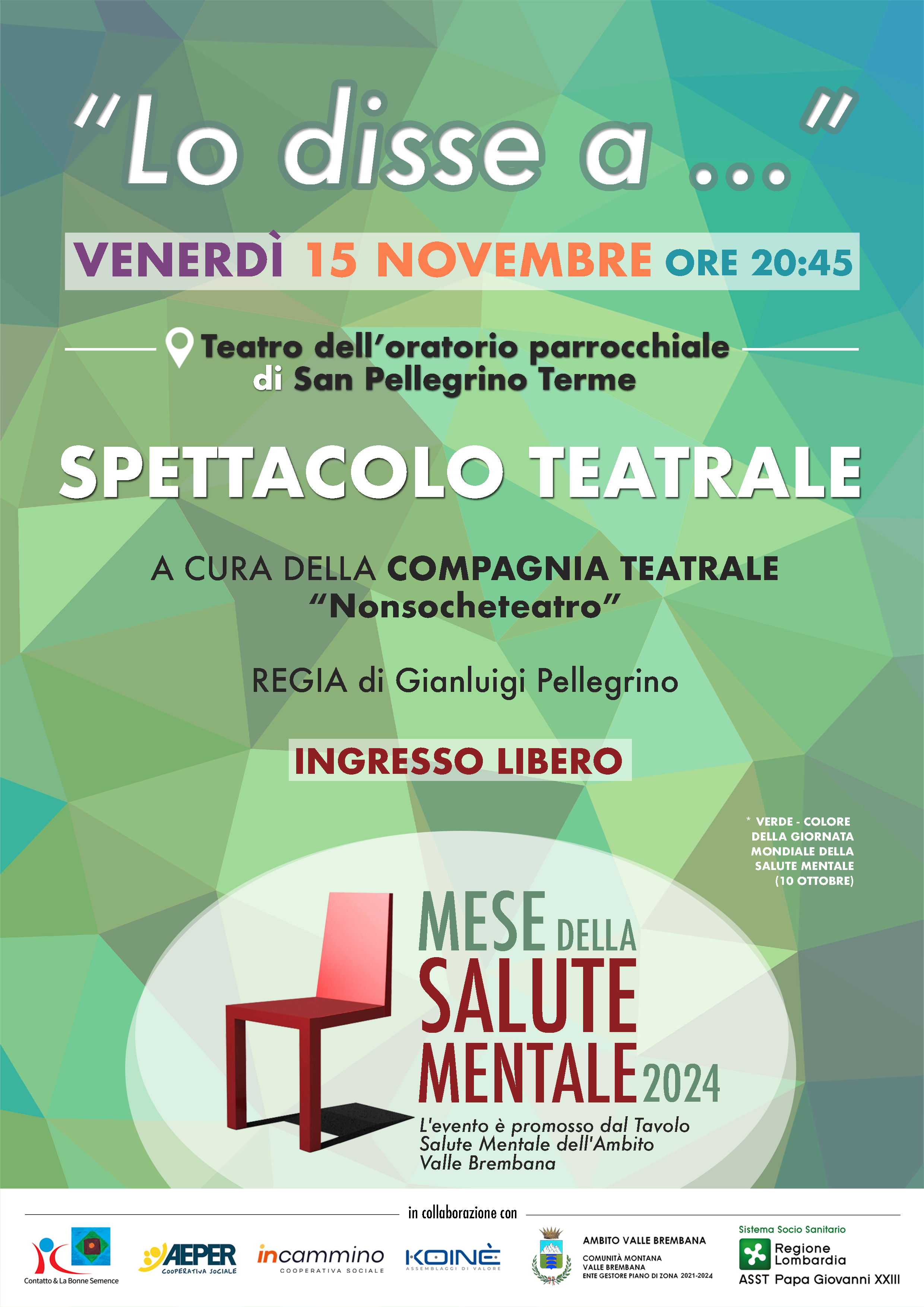 Spettacolo teatrale - 15 novembre ore 20:45