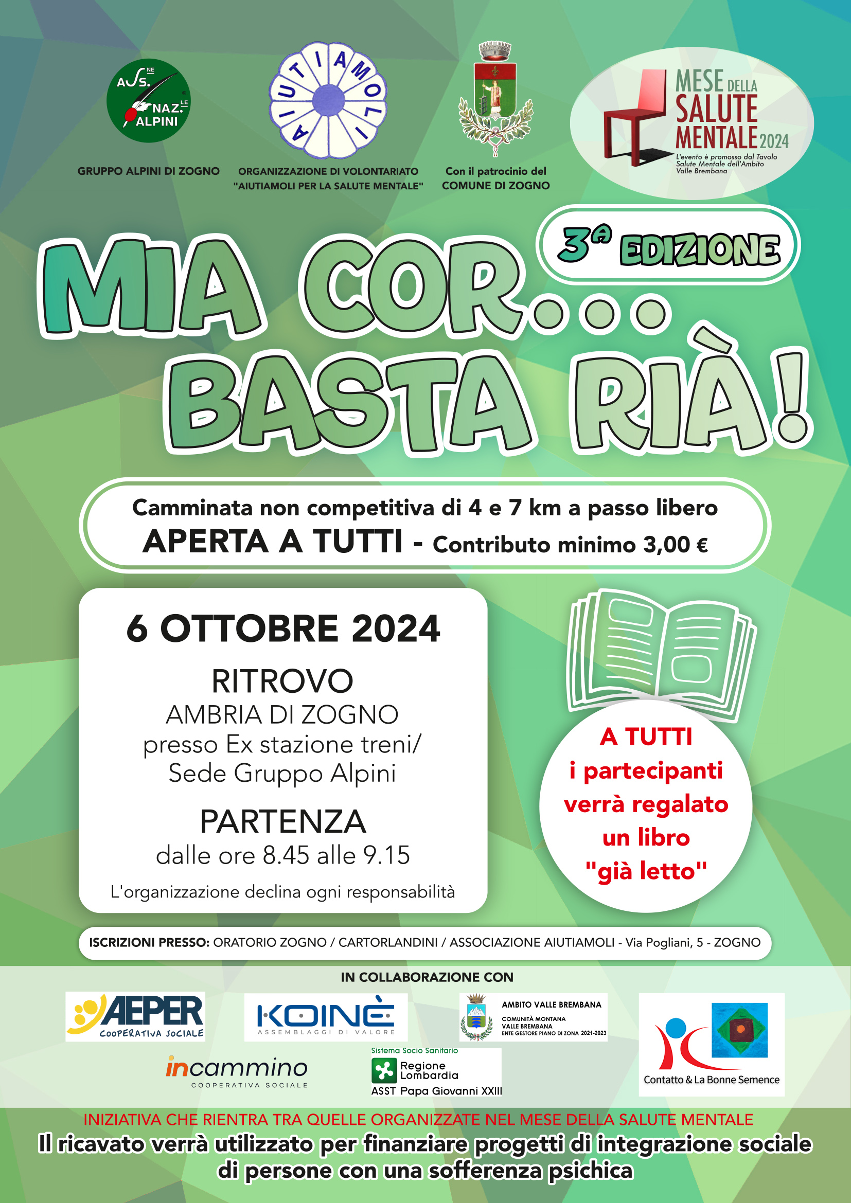 Camminata non competitiva di 4 e 7 km a passo libero organizzata in occasione del Mese della Salute Mentale